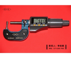 数显壁厚千分尺0-25mm(Φ4.7)